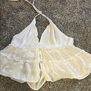 White Halter Top